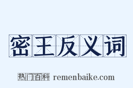密王反义词是什么意思的图片